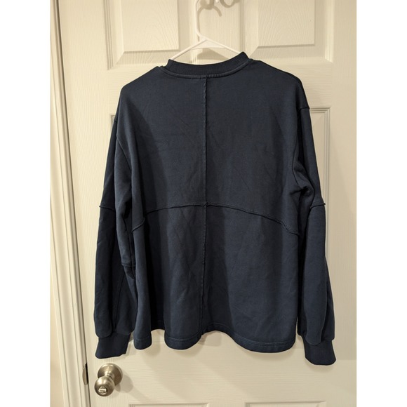 Sweaty Betty, Women's‎ Small (4-6), Navy Crew Neck Revive Sweater, Peplum - Picture 2 of 4